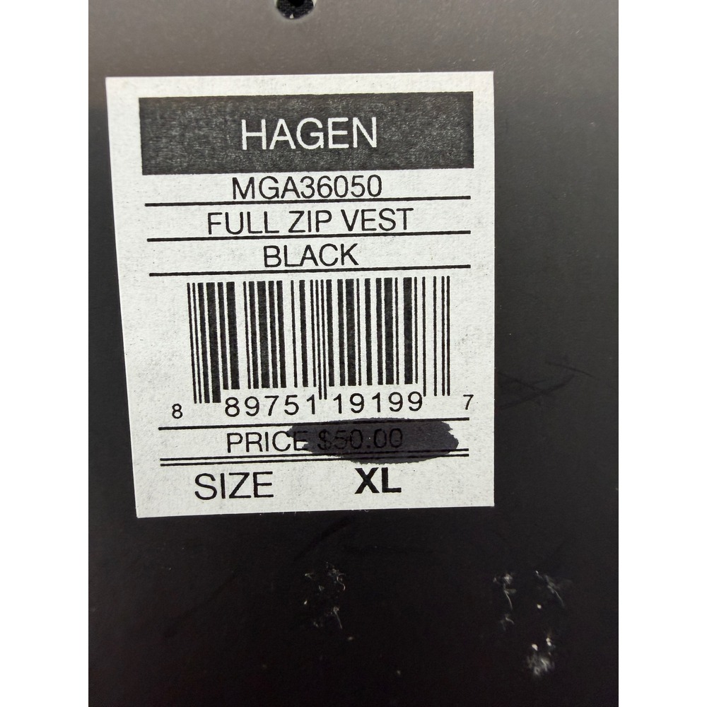 Walter Hagen 11 Majors Mens XL Black Full Zip Golf Vest HydroHalt MGA36050 NWT - Picture 7 of 9